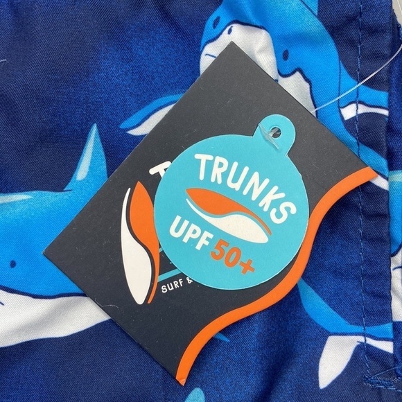 Trunks Surf & Swim Boys Shark Striped Print Swim Trunk Board Shorts Size XL NWT - Picture 4 of 15